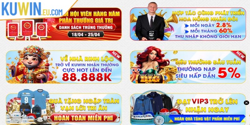 Kuwin liên tục cập nhật những chương trình khuyến mãi lớn