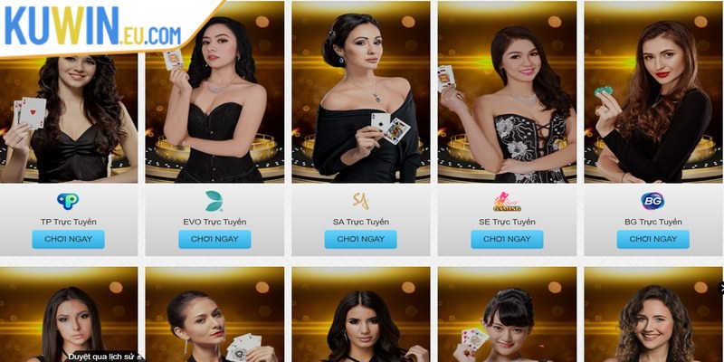 Live casino cùng dealer xinh đẹp, quyến rũ hút hồn game thủ