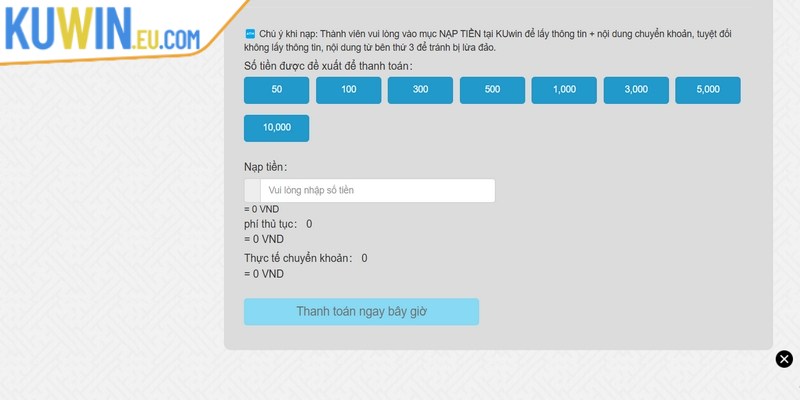 Thao tác nạp tiền, rút thưởng được thiết kê đơn giản, an toàn